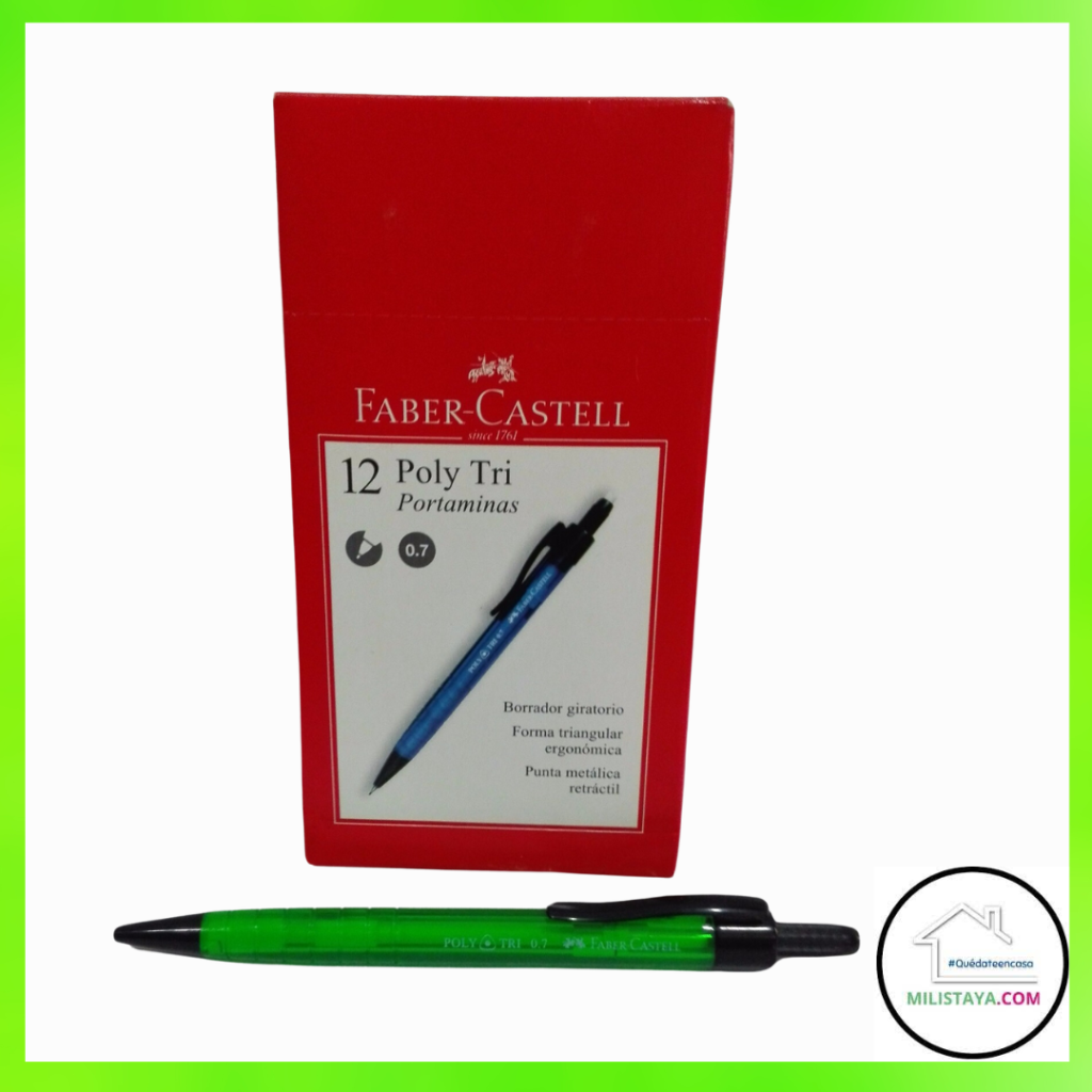 Portaminas Retráctil Faber Castell Caja 12 Mina 0 7mm Milistaya