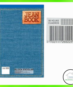Block Escolar Cuadriculado Oficio *80 Hojas Jean Book